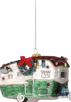House of Seasons Weihnachtsbaumschmuck Carvan silber 5,5 x 12,5 x 7,5 cm