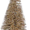 House of Seasons Weihnachtsschmuck Baum mit Clip gold D 4 H 9 cm 6 St.