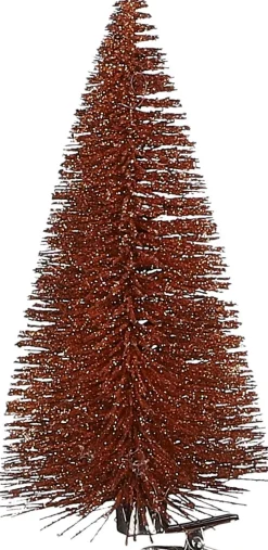 House of Seasons Weihnachtsschmuck Baum mit Clip orange D 6,5 H 16 cm 3 St.