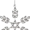 House of Seasons Weihnachtsbaumschmuck Schneeflocke silber D 13 H 2 cm