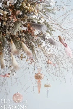 House of Seasons Weihnachtsbaumschmuck Tropfen transparent D 8 H 21 cm