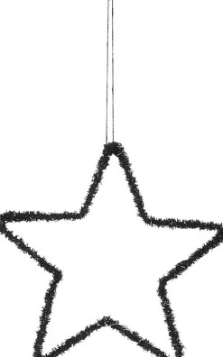 House of Seasons Weihnachtsanhänger Stern schwarz D 15 cm
