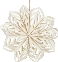 House of Seasons Weihnachtsdeko Blume weiß D 30 H 7 cm