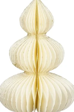 House of Seasons Weihnachtsdeko Baum Rocco crème D 13 H 20 cm