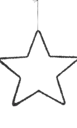House of Seasons Weihnachtsanhänger Stern schwarz D 25 cm