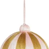 House of Seasons Weihnachtskugel Jolly gold / rosa D 10 cm