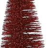 House of Seasons Weihnachtsschmuck Baum mit Clip rot D 5 H 13 cm 6 St.