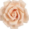 House of Seasons Weihnachtsschmuck Rose mit Clip beige D 14 H 7 cm