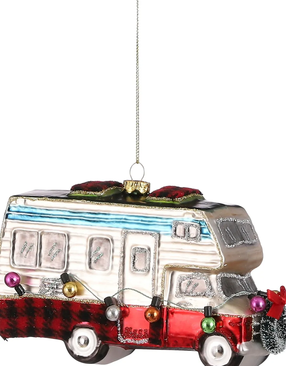 House of Seasons Weihnachtsbaumschmuck Camper silber 6,5 x 15 x 9 cm