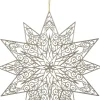 House of Seasons Weihnachtsbaumschmuck Schneeflocke creme D 49 cm