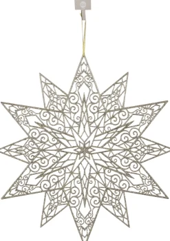 House of Seasons Weihnachtsbaumschmuck Schneeflocke creme D 49 cm