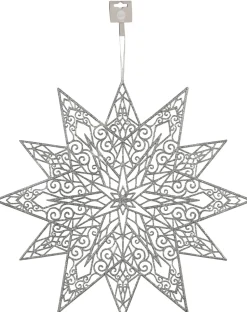 House of Seasons Weihnachtsbaumschmuck Schneeflocke silber D 49 cm