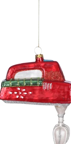 House of Seasons Weihnachtsbaumschmuck staafmixer rot 4 x 2 x 4,5 cm