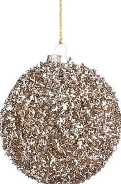 House of Seasons Weihnachtskugel champagner D 8 cm