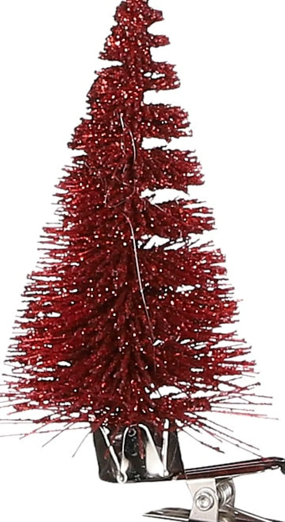 House of Seasons Weihnachtsschmuck Baum mit Clip rot D 4 H 9 cm 6 St.
