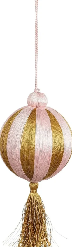 House of Seasons Weihnachtskugel Jolly gold / rosa D 8 H 14 cm