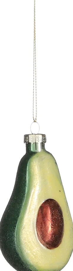 House of Seasons Weihnachtsbaumschmuck Avocado grün 5,5 x4,5 x 10 cm