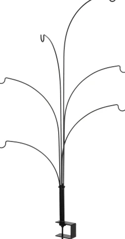 House of Seasons Weihnachtskugel-Ständer schwarz 6 Haken 46 x 5 x 84 cm