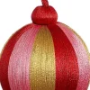 House of Seasons Weihnachtskugel Jolly rot / rosa / gold D 8 cm H 14 cm