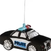 House of Seasons Weihnachtsbaumschmuck Polizeiauto schwarz / weiß 13 x 7,5 x 6,5 cm