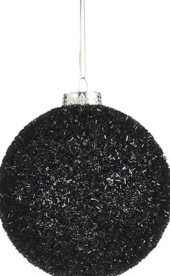 House of Seasons Weihnachtskugel schwarz D 10 cm