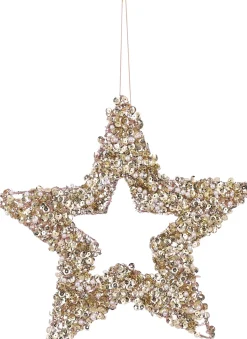 House of Seasons Weihnachtsbaumschmuck Stern Chris gold D 20 H 0,5 cm