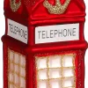 House of Seasons Weihnachtsbaumschmuck Telefonzelle rot 6 x 6 x 14 cm