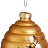 House of Seasons Weihnachtsbaumschmuck Bienenkrob braun D 7,5 H 9 cm