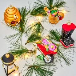 House of Seasons Weihnachtsbaumschmuck Bienenkrob braun D 7,5 H 9 cm