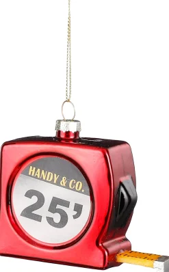 House of Seasons Weihnachtsbaumschmuck Maßband rot 9 x 3,5 x 7 cm