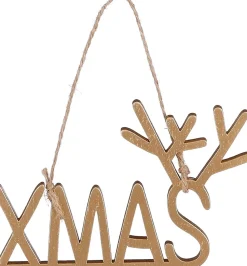 House of Seasons Weihnachtsbaumschmuck XMAS gold 12 x 8 x 0,5 cm