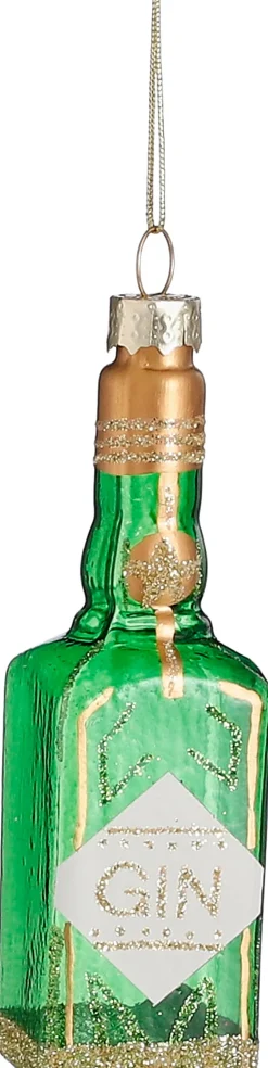 House of Seasons Weihnachtsbaumschmuck Gin grün 3 x 3 x 10,5 cm