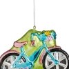 House of Seasons Weihnachtsbaumschmuck Fahrrad blau 13 x 9 x 2,5 cm