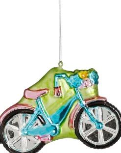 House of Seasons Weihnachtsbaumschmuck Fahrrad blau 13 x 9 x 2,5 cm