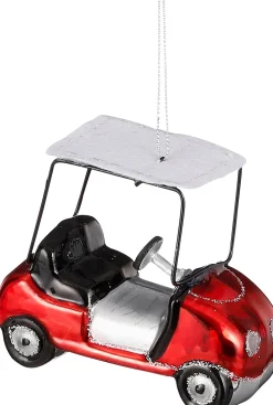 House of Seasons Weihnachtsbaumschmuck Golfcart rot 11 x 5 x 9 cm