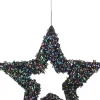 House of Seasons Weihnachtsbaumschmuck Stern Maria schwarz D 20 H 0,5 cm