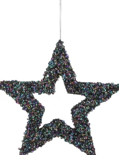 House of Seasons Weihnachtsbaumschmuck Stern Maria schwarz D 30 H 0,5 cm