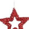 House of Seasons Weihnachtsbaumschmuck Stern Maria rot D 20 H 0,5 cm