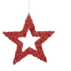 House of Seasons Weihnachtsbaumschmuck Stern Maria rot D 30 H 0,5 cm