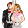 House of Seasons Weihnachtsbaumschmuck Brautpaar schwarz / weiß 7 x 2,5 x 12,5 cm