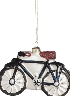 House of Seasons Weihnachtsbaumschmuck Fahrrad schwarz 11 x 3 x 7,5 cm
