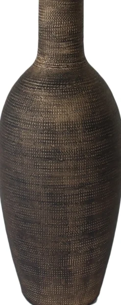 HS Vase Tokio schwarz / gold D 18 H 50 cm