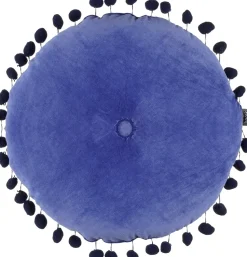 In the Mood Collection Dekokissen PomPom blau D 40 H 12 cm