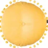In the Mood Collection Dekokissen PomPom gelb D 40 H 12 cm
