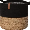 Intratuin Aufbewahrungskorb Floro natur / schwarz D 30 H 26 cm