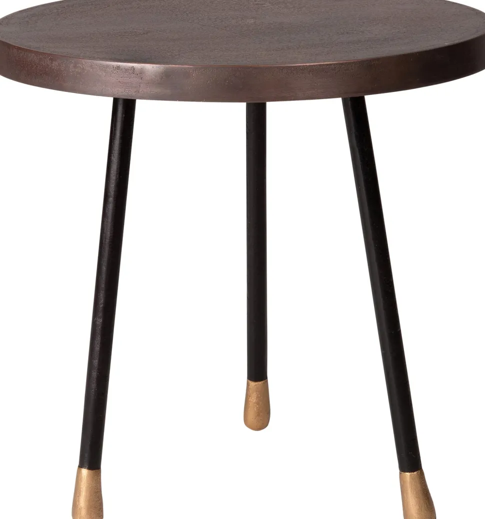 Intratuin Beistelltisch Kaite kupfer / schwarz D 40 H 40 cm