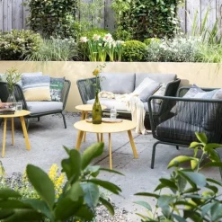 Intratuin Beistelltisch Latte gelb D 40 cm H 50 cm