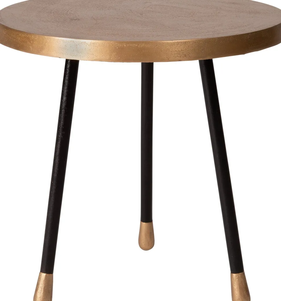 Intratuin Beistelltisch Shinchu gold / schwarz D 40 H 40 cm