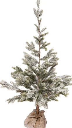 Intratuin Beschneiter künstlicher Weihnachtsbaum mit Jute-Fuß D 50 H 120 cm