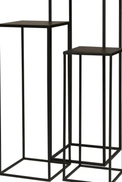 Intratuin Blumenständer Teun schwarz 25 x 25 x 70 cm